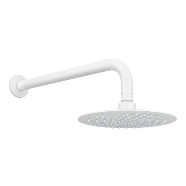 Arezzo Matt White Round Shower Package with Concealed Valve + Head - Image 6