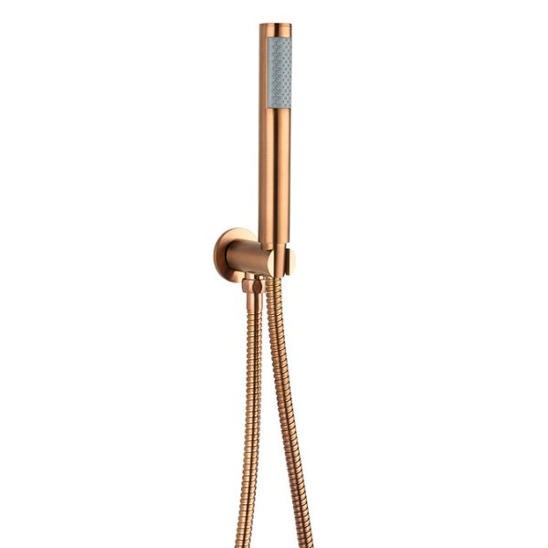 Arezzo Brushed Bronze Round Thermostatic Shower Pack with Head + Handset - Image 6