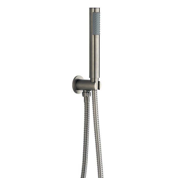 Arezzo Gunmetal Grey Round Thermostatic Shower Pack with Head + Handset - Image 2