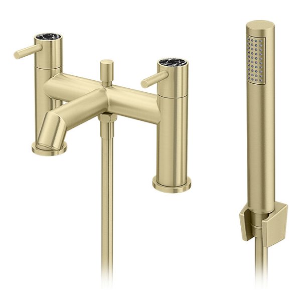 Radius Custom Brushed Brass Bath Shower Mixer Tap - Image 5