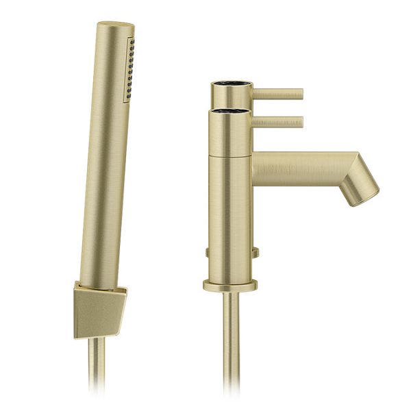 Radius Custom Brushed Brass Bath Shower Mixer Tap - Image 2