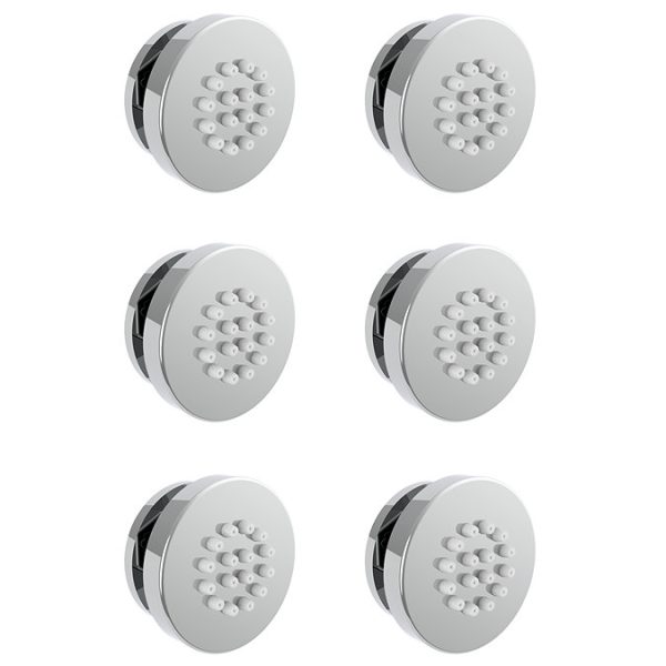 Pablo Concealed Thermostatic Valve with Fixed Shower Head & 6 Body Jets - Image 3