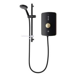 Triton Amala 9.5kw Electric Shower   Black/Brushed Brass