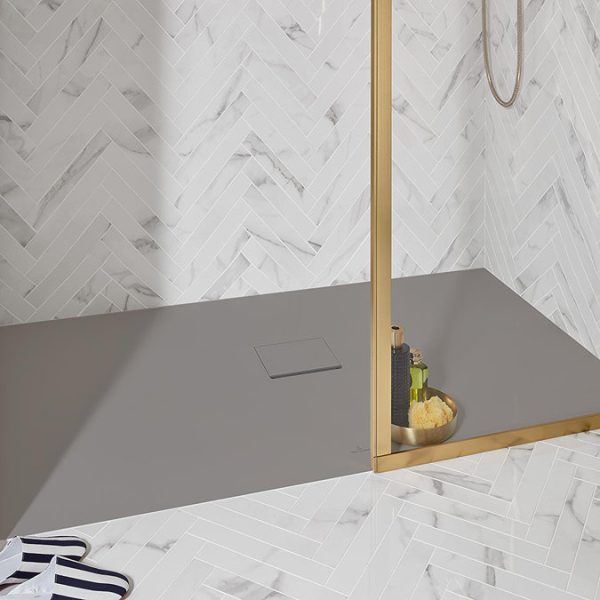 Villeroy & Boch Squaro Infinity Rectangular Shower Tray   Grey - Image 2