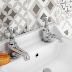 Regent Traditional Basin Taps   Chrome