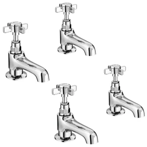 Regent Traditional Basin and Bath Taps   Chrome
