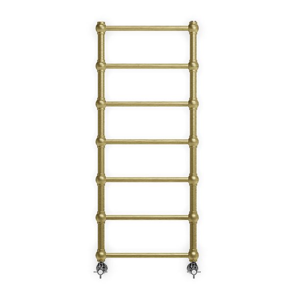 Terma Retro Brushed Brass Heated Towel Rail 1170 x 504mm - Image 5