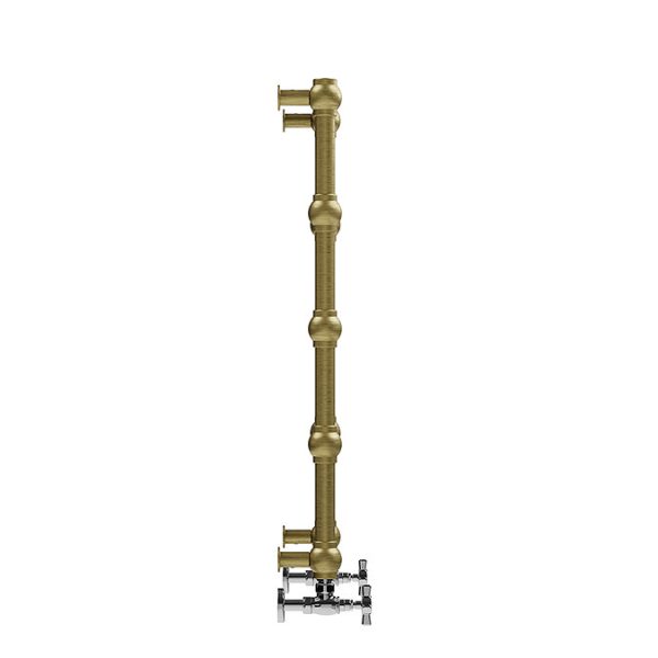 Terma Retro Brushed Brass Heated Towel Rail 800 x 504mm - Image 6