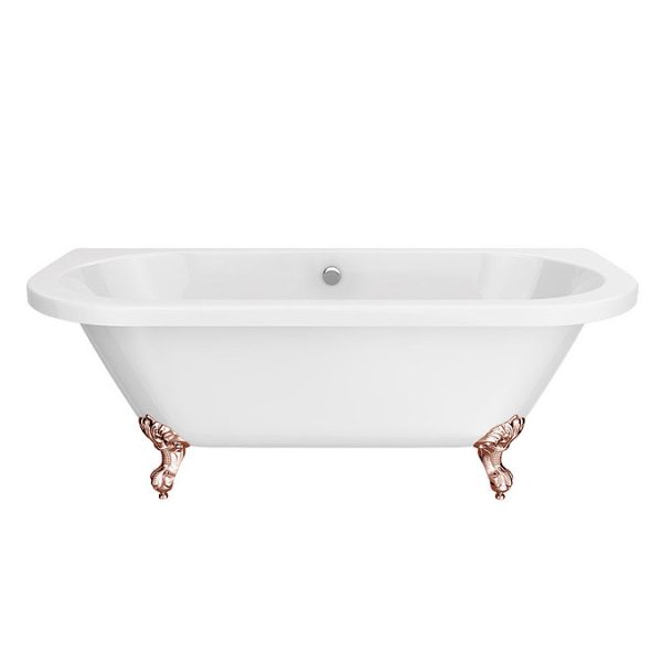 Admiral 1685 Back To Wall Roll Top Bath + Rose Gold Leg Set - Image 4