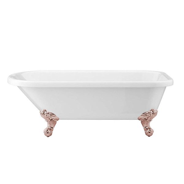 Bromley 1780 Single Ended Roll Top Bath + Rose Gold Leg Set - Image 4