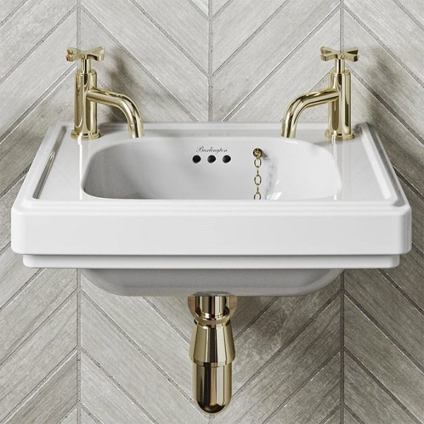 Burlington Riviera Art Deco Gold Basin Pillar Taps - Image 4
