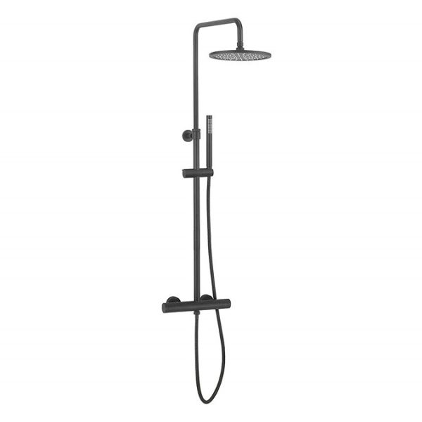 Crosswater Central Matt Black Height Adjustable Thermostatic Shower - Image 3