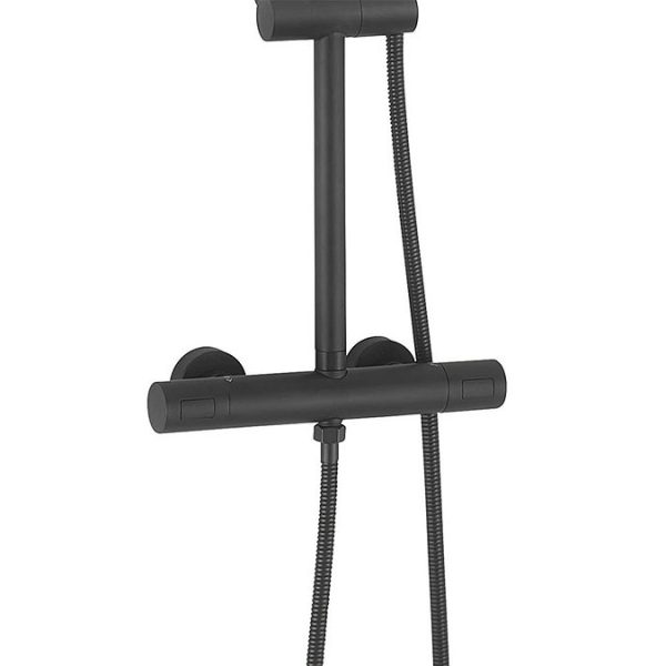Crosswater Central Matt Black Height Adjustable Thermostatic Shower - Image 2