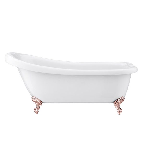 Oxford 1710 Roll Top Slipper Bath + Rose Gold Leg Set - Image 2