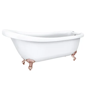 Oxford 1710 Roll Top Slipper Bath + Rose Gold Leg Set