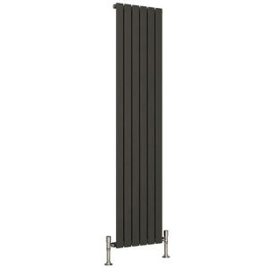 Reina Flat Vertical Single Panel Designer Radiator   Anthracite