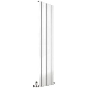 Reina Flat Vertical Single Panel Designer Radiator   White