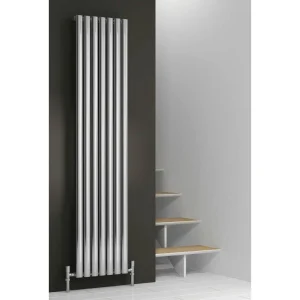 Reina Neva Vertical Single Panel Designer Radiator   Chrome