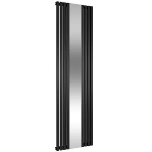 Reina Reflect Vertical Steel Designer Radiator   1800 x 445mm   Black