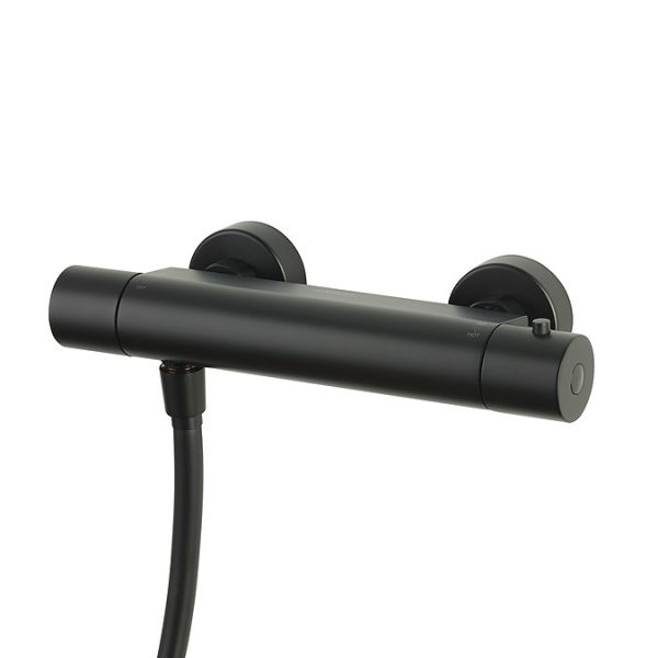 Aqualisa Safe Touch Thermostatic Bar Valve with Slide Rail Kit Matt Black - Image 5