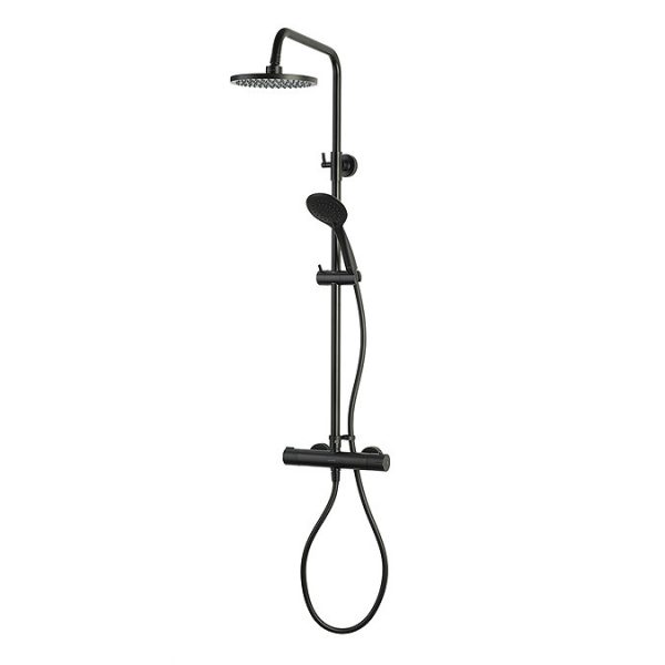 Aqualisa Safe Touch Thermostatic Round Shower Matt Black - Image 3