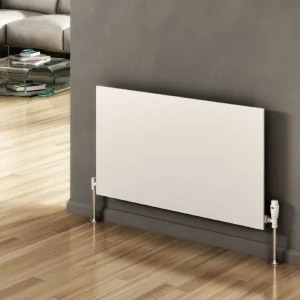 Reina Slimline Horizontal Steel Designer Radiator   White