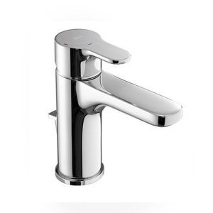 Roca L20 Chrome Basin Mixer Tap with Pop Up Waste