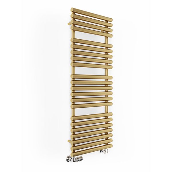 Terma Rolo Towel Brass Heated Towel Rail 1360 x 520mm - Image 5
