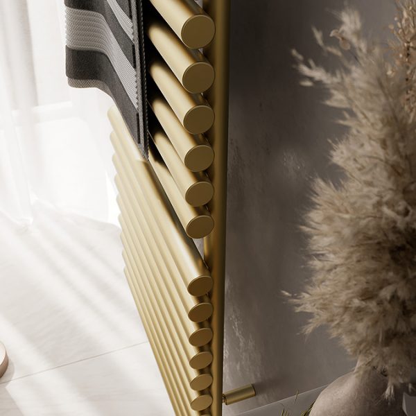 Terma Rolo Towel Brass Heated Towel Rail 1800 x 520mm - Image 3