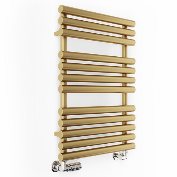 Terma Rolo Towel Brass Heated Towel Rail 755 x 520mm - Image 5