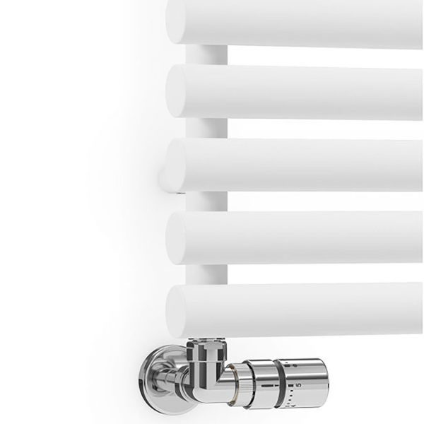 Terma Rolo Towel White Heated Towel Rail 590 x 900mm - Image 2