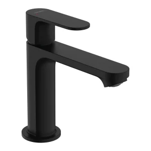 hansgrohe Rebris S Single Lever Basin Mixer 110 with Pop up Waste   Matt Black