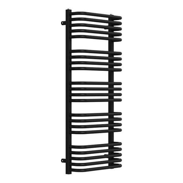 Roxbury Heated Towel Rail 500 x 1140mm   Matt Black - Image 2