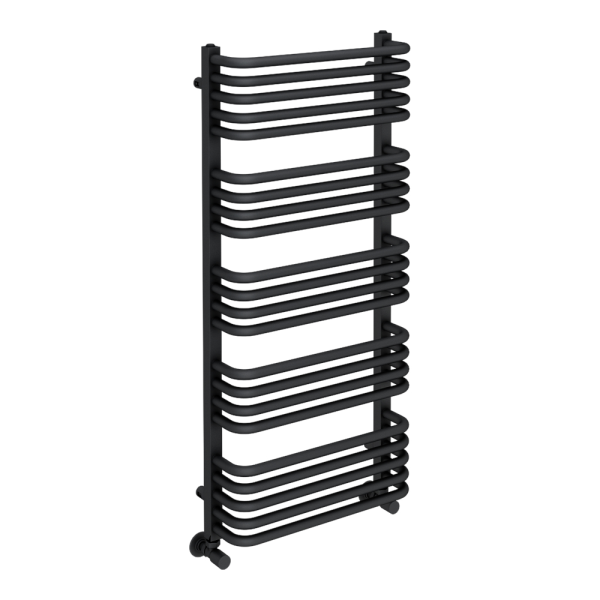 Roxbury Heated Towel Rail 500 x 1140mm   Matt Black