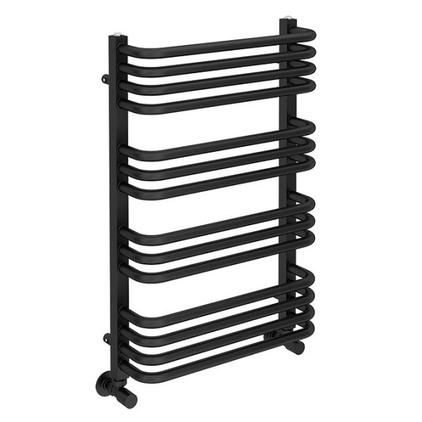 Roxbury Heated Towel Rail 500 x 760mm   Matt Black - Image 2