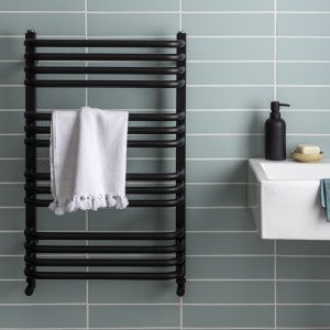 Roxbury Heated Towel Rail 500 x 760mm   Matt Black