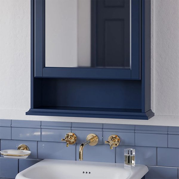 Burlington Riviera Art Deco Gold Wall Mounted Basin Mixer - Image 2
