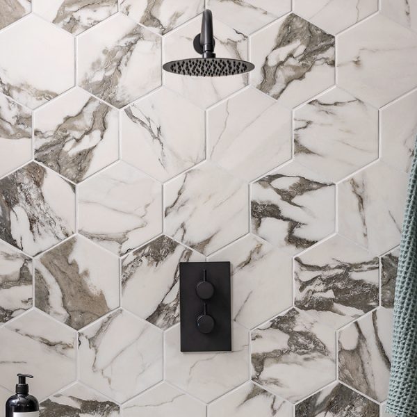 Arezzo Matt Black Round Shower Package with Concealed Valve + Head - Image 4