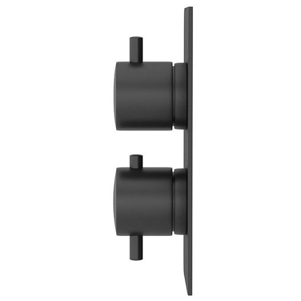 Mode Spencer Round Matt Black Twin Diverter Valve Shower Set - Image 2