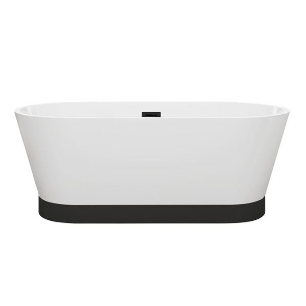 Roxbury 1500 Freestanding Modern Bath   Matt Black Trim and Waste - Image 5