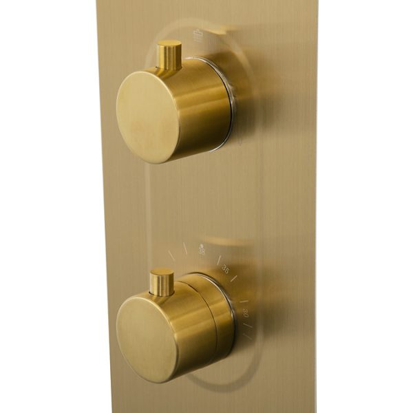 Roxbury Concealed Shower Tower Panel Brushed Brass - Image 6