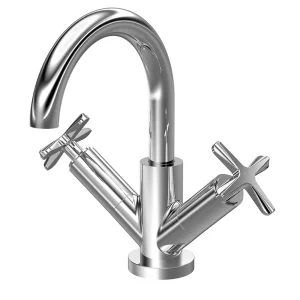 Roxbury Art Deco Chrome Mono Basin Mixer with Waste