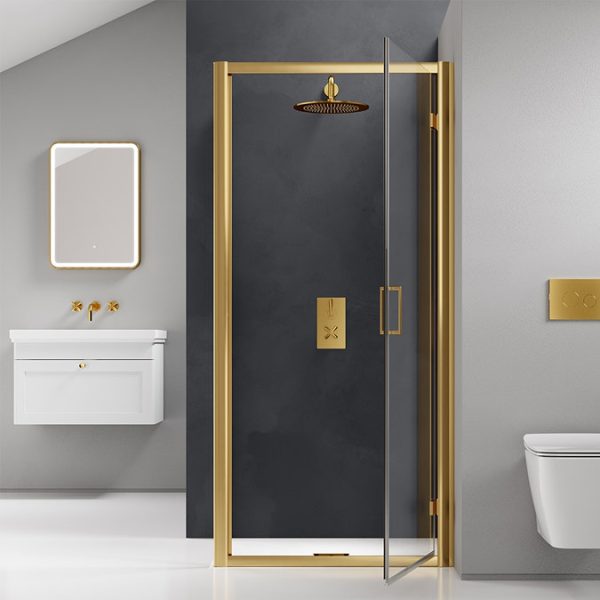 Roxbury Art Deco Brushed Brass Wall Mounted (3TH) Basin Mixer Tap - Image 2