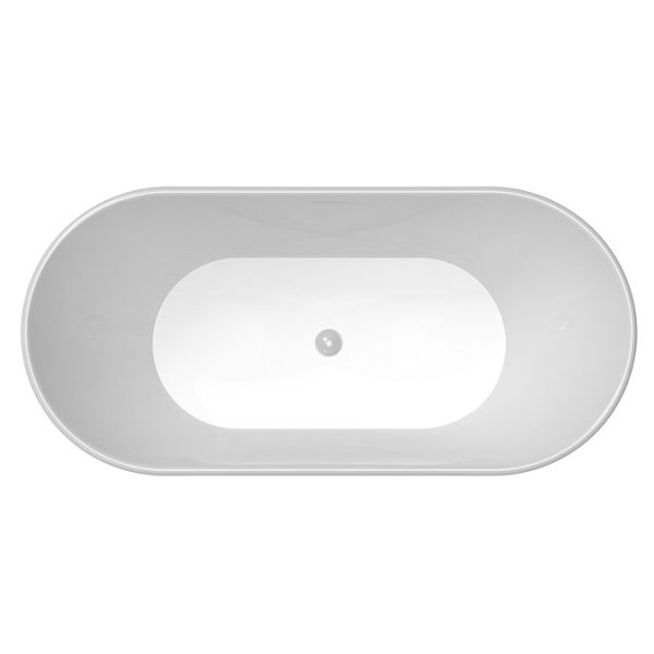 Roxbury Double Ended Curved Freestanding Bath (1650 x 780mm) with Waste - Image 3