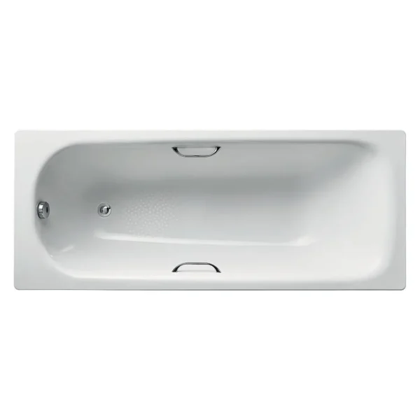 Armitage Shanks Sandringham 21 1700 x 700mm 0TH Steel Bath with Handgrips & Anti Slip