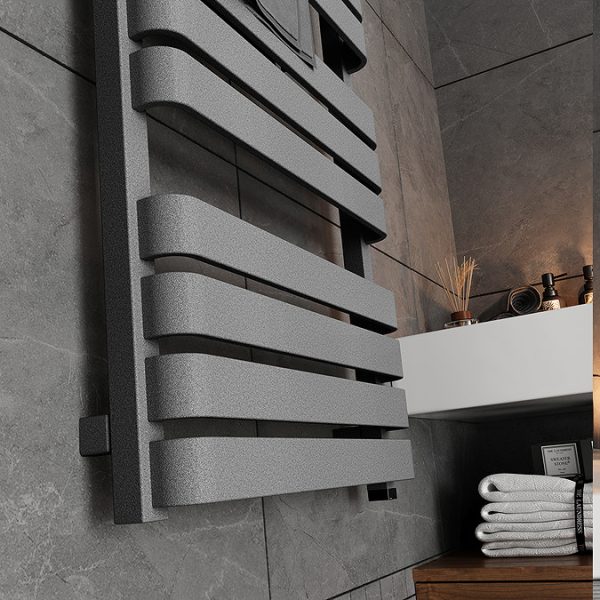 Terma Warp T One Salt n Pepper Electric Towel Rail 500 x 1110mm - Image 3