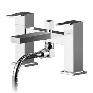 Nuie Sanford Chrome Bath Shower Mixer + Shower Kit