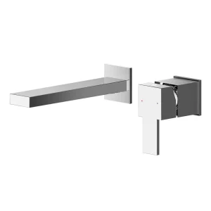 Nuie Sanford Chrome 2TH Wall Mounted Basin Mixer