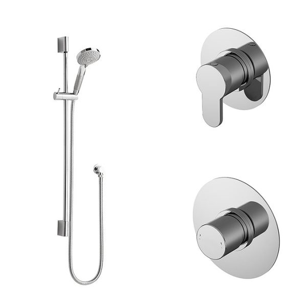 Nuie Luxury Spa Collection Arvan 1 Outlet Shower Bundle with Slider Rail Kit - Image 3