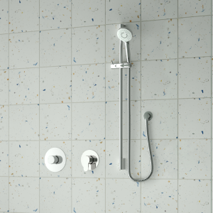 Nuie Luxury Spa Collection Arvan 1 Outlet Shower Bundle with Slider Rail Kit